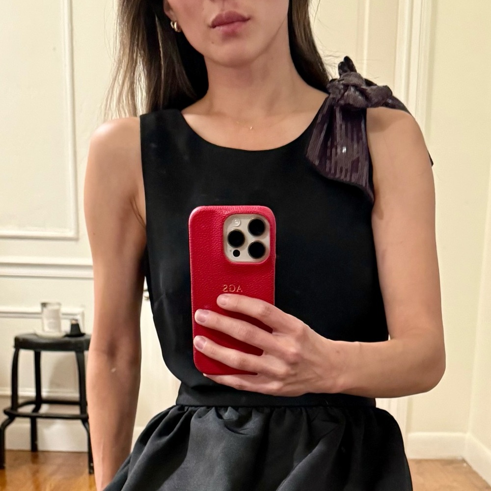 J. Crew Drapey Tank Top with Sequin Shoulder Bow